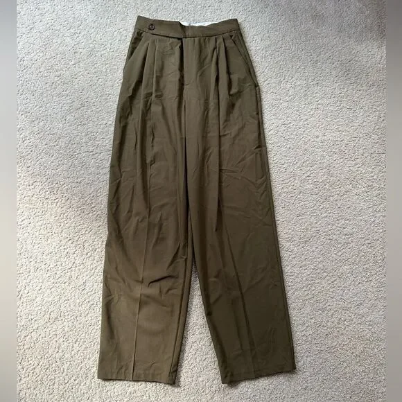 Zara dark Tan/ slightly Green slouchy trousers - Picture 8 of 16